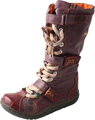 TMA EYES Women's Leather Knee High Winter Boots Flat Heel in Kuwait