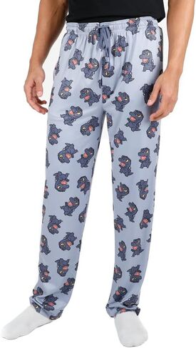 بيجامة Bioworld Godzilla Pajamas للرجال من Chibi Character AOP Lounge Sleep Pajamas in Kuwait