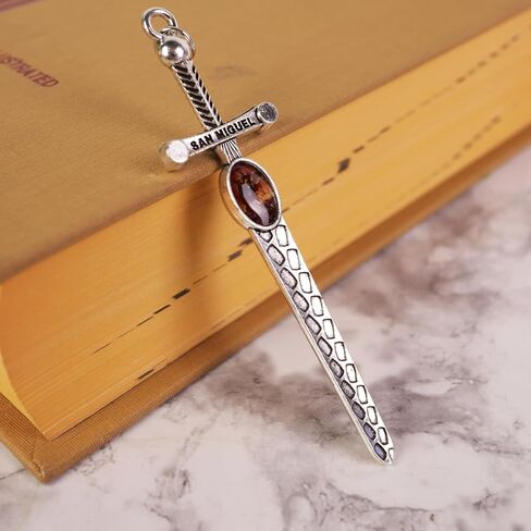 Needzo St. Michael Cross Sword Pendant, Religious Archangel Patron Saint Jewelry Accessory, Catholic Gifts, 3.75 Inches (Pack of 3) in Kuwait
