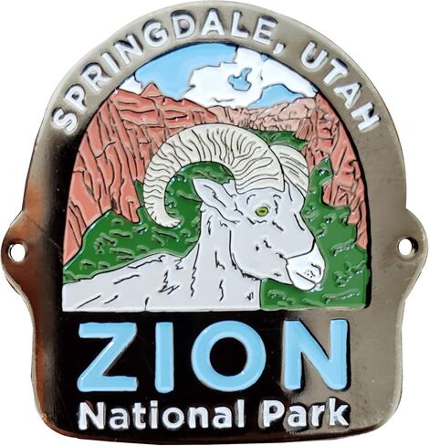 Zion National Park - Big Horn Sheep - Hiking Stick Medallion in Kuwait
