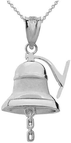 Claddagh Gold Bell Fine Pendant Necklace Real Solid .925 Sterling Silver in Kuwait