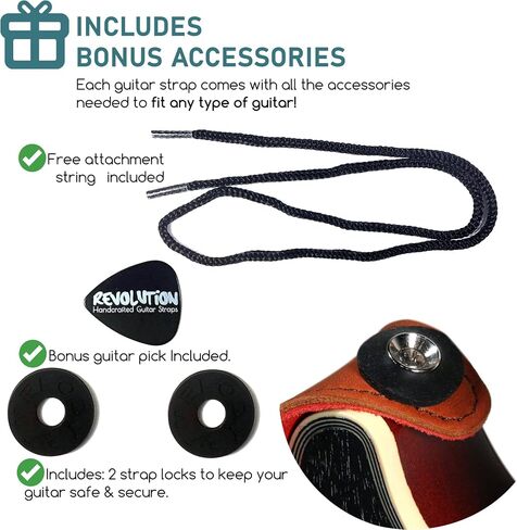 Monarch Butterfly Guitar Strap, Genuine Leather Ends, Includes 2 Strap Locks & 1 Pick. Adjustable Strap, Pick Pocket, For Bass, Electric & Acoustic Guitars Gift for Guitar Players Men, Women & Kids in Saudi Arabia