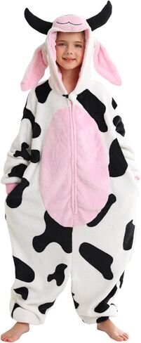 ATOZ Unisex Children Animal Cow-Velvet Onesie, Halloween Costume Pajamas Christmas Cosplay Sleepwear For Boys Girls in Saudi Arabia