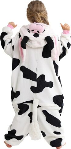 ATOZ Unisex Children Animal Cow-Velvet Onesie, Halloween Costume Pajamas Christmas Cosplay Sleepwear For Boys Girls in Saudi Arabia