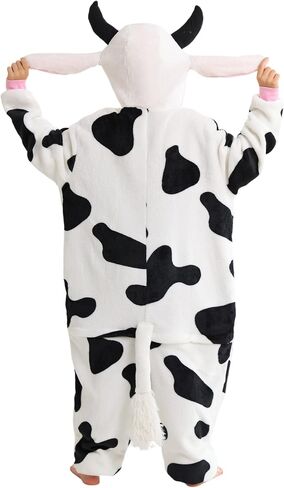 ATOZ Unisex Children Animal Cow-Velvet Onesie, Halloween Costume Pajamas Christmas Cosplay Sleepwear For Boys Girls in Saudi Arabia