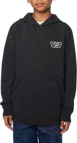Vans Boys' Full Patch Pullover Hoodie - Regular Fit, Casual Graphic Sweatshirt for Boys & Girls, Kangaroo Hand Pocket in Kuwait