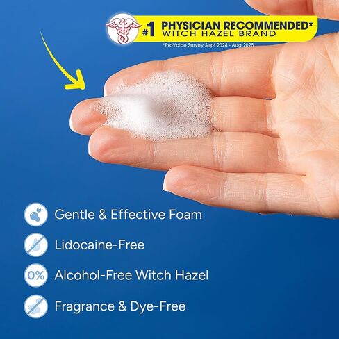 T.N. Dickinson’s Witch Hazel Pain & Itch Relief Foam | Maximum Strength with Pramoxine HCl | Lidocaine-Free First Aid Treatment for Sunburn, Bug Bites, Poison Ivy, Skin Irritation & More | 3.5 Fl Oz in Kuwait