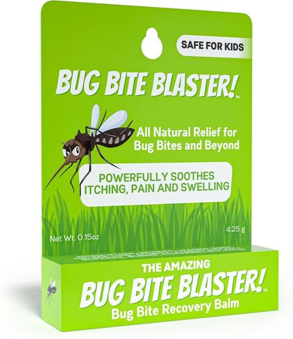 All Natural Bug Bite Relief Stick | Chemical-Free Mosquito Bite & Insect Itch Relief Cream | Portable Push Applicator | Fast-Acting Balm for Kids & Adults | 0.15oz in Kuwait