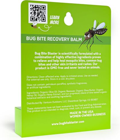 All Natural Bug Bite Relief Stick | Chemical-Free Mosquito Bite & Insect Itch Relief Cream | Portable Push Applicator | Fast-Acting Balm for Kids & Adults | 0.15oz in Kuwait