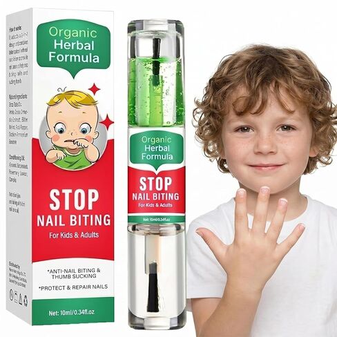 Nail Biting Treatment for Kids, 2 in 1 Nail Biting Prevention, Stop Thumb Sucking Deterrent, Plant Bitter Nails Polish to Discourage Chewing, Bitter Taste Deterrent with Nourishing, 10 ML in Saudi Arabia