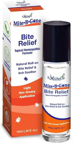 Mite-B-Gone Natural Bite Relief Roll-On 10mL – Homeopathic Itch & Redness Soother with Chamomile, Lavender & Lemongrass Oils – Fast-Absorbing, Non-Greasy Insect Bite Relief in Saudi Arabia