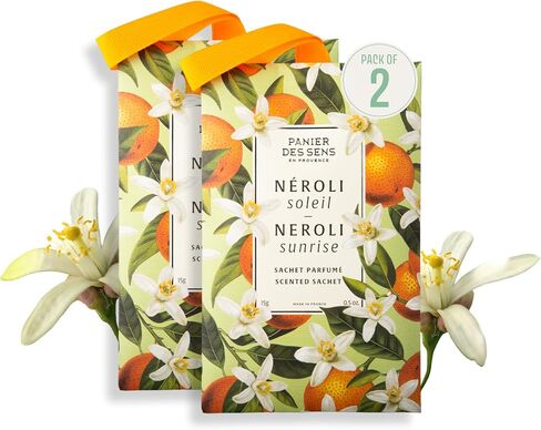 Mediterranean Fig Scented Sachets for Drawers & Closets - Pack of 2 Linen & Closet Fresheners - Made in France by Panier des Sens - 2 x 0.5 Oz in Saudi Arabia