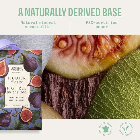 Mediterranean Fig Scented Sachets for Drawers & Closets - Pack of 2 Linen & Closet Fresheners - Made in France by Panier des Sens - 2 x 0.5 Oz in Saudi Arabia