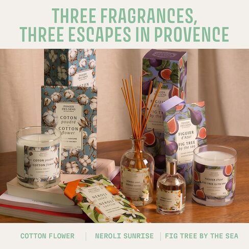 Mediterranean Fig Scented Sachets for Drawers & Closets - Pack of 2 Linen & Closet Fresheners - Made in France by Panier des Sens - 2 x 0.5 Oz in Saudi Arabia