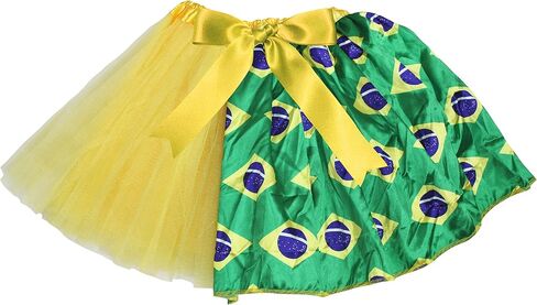 Petitebella Brazil Theme Lady Tulle Tutu in Kuwait