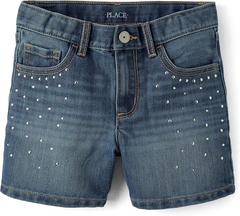 The Children's Place,Girls,Denim Midi ShortsAinsley Wash Stud,14 in Kuwait