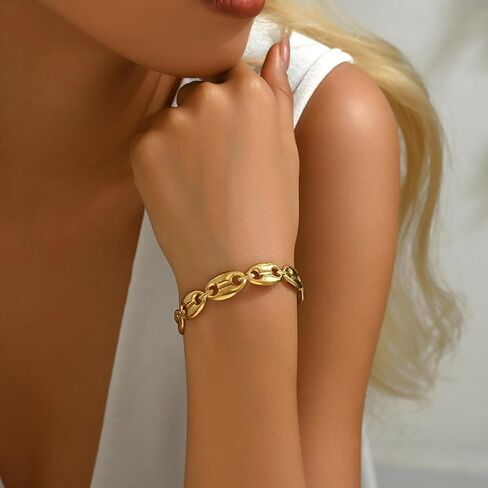 Gold Cuff Bracelets for Women 18K Gold Plated Dainty Open Cuff Bangle Bracelets Minimalist Adjustable Wrist Cuff Bracelet in Saudi Arabia