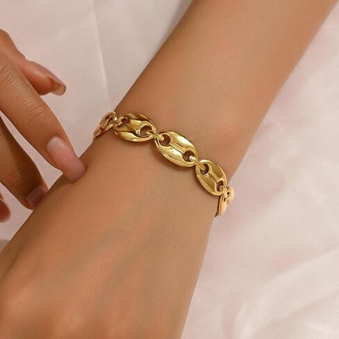 Gold Cuff Bracelets for Women 18K Gold Plated Dainty Open Cuff Bangle Bracelets Minimalist Adjustable Wrist Cuff Bracelet in Saudi Arabia