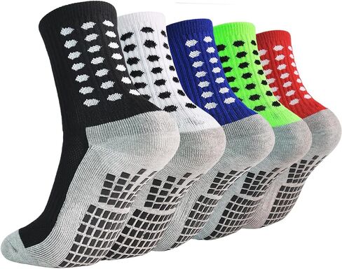 Marchare Kids Grip Soccer Socks Athletic Grip Socks Boys Cushioned Non Slip Sock for Baseball Football Basketball in Saudi Arabia