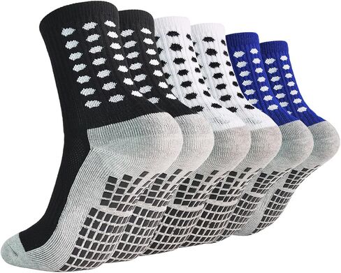 Marchare Kids Grip Soccer Socks Athletic Grip Socks Boys Cushioned Non Slip Sock for Baseball Football Basketball in Saudi Arabia