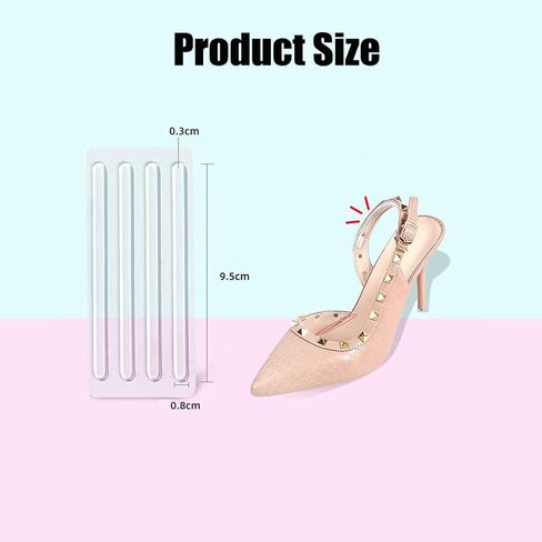 6Sheets/24Pcs Clear Silicone Heel Strap Grips Cushion Insert Self-Adhesive Shoe Back Strips Liners Pads Anti-Slip Stickers Protector Tapes for Loose Shoes Sandals High Heels in Saudi Arabia