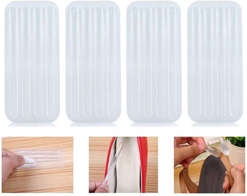 6Sheets/24Pcs Clear Silicone Heel Strap Grips Cushion Insert Self-Adhesive Shoe Back Strips Liners Pads Anti-Slip Stickers Protector Tapes for Loose Shoes Sandals High Heels in Saudi Arabia