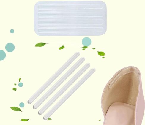 6Sheets/24Pcs Clear Silicone Heel Strap Grips Cushion Insert Self-Adhesive Shoe Back Strips Liners Pads Anti-Slip Stickers Protector Tapes for Loose Shoes Sandals High Heels in Saudi Arabia