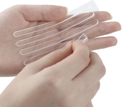 6Sheets/24Pcs Clear Silicone Heel Strap Grips Cushion Insert Self-Adhesive Shoe Back Strips Liners Pads Anti-Slip Stickers Protector Tapes for Loose Shoes Sandals High Heels in Saudi Arabia