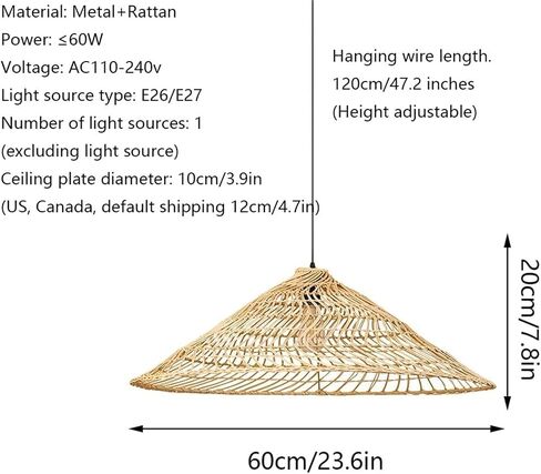 Round Hollow Rattan Irregular Beige Vine Weave Hanging Lamp Southeast Asian Wicker Braided Luminaire Natural for Restaurant Office Bar Coffee Shop in Kuwait