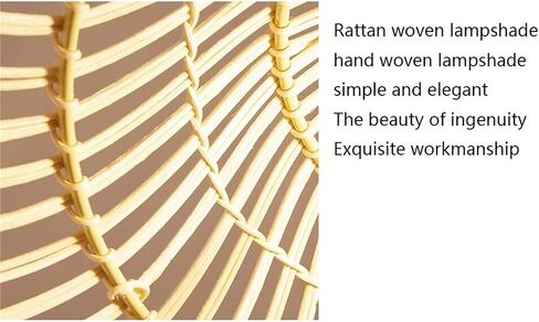 Round Hollow Rattan Irregular Beige Vine Weave Hanging Lamp Southeast Asian Wicker Braided Luminaire Natural for Restaurant Office Bar Coffee Shop in Kuwait
