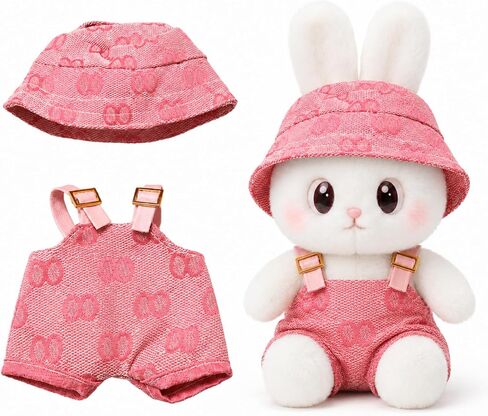 Clothes for 17cm Dolls & Outfit for 17cm Dolls - Adorable Pink & Brown Doll Accessories, Original Design Outfits and Keychain Clothing Set,No Doll(Style-G) in Saudi Arabia