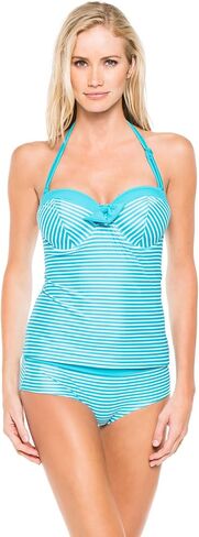 سترة السباحة النسائية Freya Tootsie Underwire Bandeau Tankini، AS3605، Azure، 34DD in Kuwait