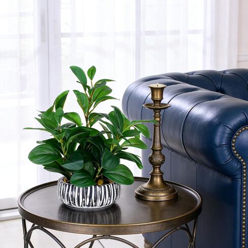 Realistic Artificial Potted Plant, Faux Indoor Greenery for Home Office Living Room Bookshelf Bathroom Decor, Low-Maintenance Space-Saving Fake Plants with Modern Decorative Vase in Saudi Arabia