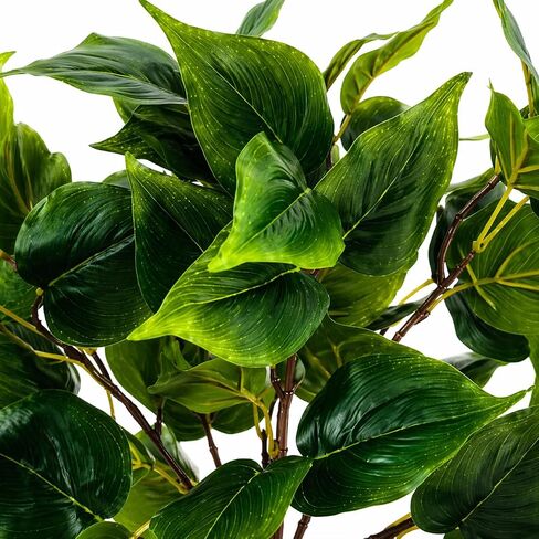 LCG Florals Faux Greenery Stem, Artificial Philodendren Bush 16" – Fake Philodendren Plant for Planters & Indoor Décor, Realistic Greenery Stem for Arrangements, Tabletop, & Home Décor (No Pot) in Kuwait