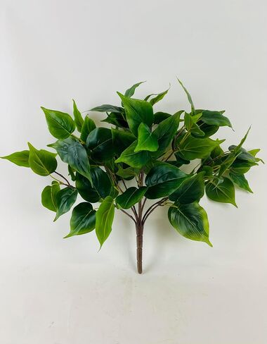 LCG Florals Faux Greenery Stem, Artificial Philodendren Bush 16" – Fake Philodendren Plant for Planters & Indoor Décor, Realistic Greenery Stem for Arrangements, Tabletop, & Home Décor (No Pot) in Kuwait