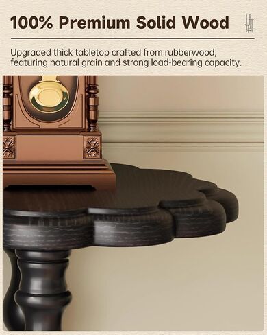 Vintage Corner Shelf 4-Tier, Solid Wood Display Shelf Mid Century, Unique Handcrafted Antique Display Rack, Freestanding Corner Bookshelf with Spindle Legs for Living Room Bedroom, Black in Kuwait