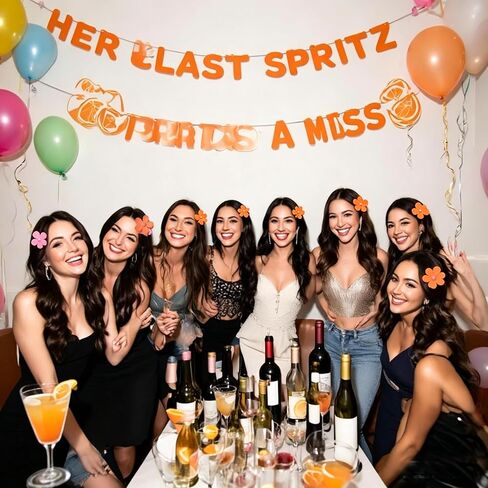 Aperol Spritz Bridal Shower Bachelorette Party Favors Decorations Bridesmaid Proposal Heart Sunglasses, Satin Scrunchies, Hair Clips Gifts for Bridal Shower, Wedding Favors for Women and Girls in Kuwait