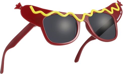 SEWACC Hot Dog Eyeglasses Funny Party Sunglasses Decorative Glasses Funny Shape Novelty Glasses for Masquerade Party in Kuwait