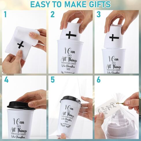 36 Pcs / 12 Set Father's Day Christian Church Gifts Bulk for Men Father Faith Cross Socks and Bible Verse Cups Dad Religious Gifts Sripture Church Party Favors for Adult Husband Dad in Kuwait
