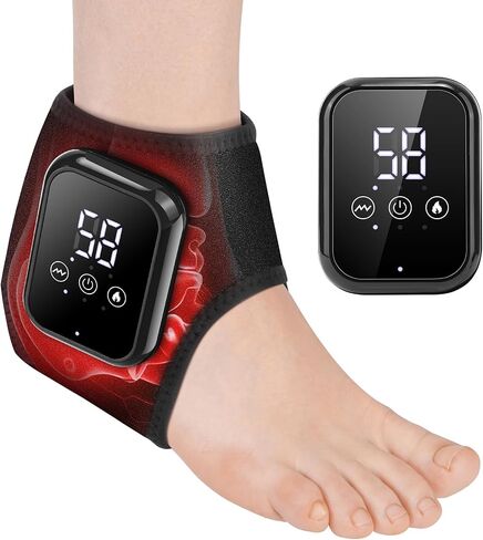 Ankle Massager for Pain Relief, Foot and Ankle Massager with Heat, Ankle Heating Pad with Massage, Heated Ankle Wrap for Swelling, Ankle Heat Wrap in Saudi Arabia