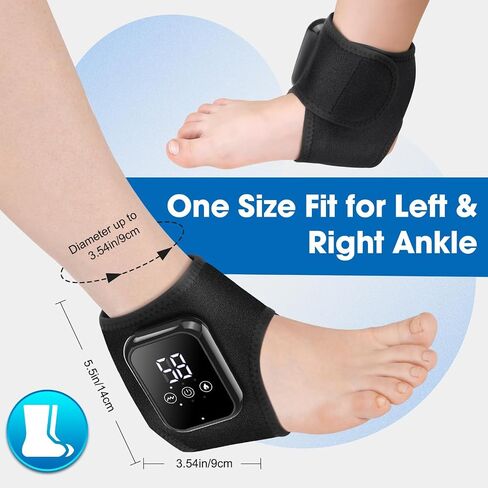 Ankle Massager for Pain Relief, Foot and Ankle Massager with Heat, Ankle Heating Pad with Massage, Heated Ankle Wrap for Swelling, Ankle Heat Wrap in Saudi Arabia