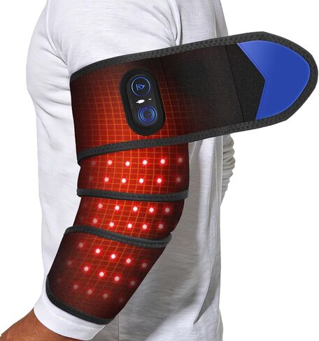 Cordless Arm Heating Pad Wrap with Red Light, 5000mAh Elbow Heating Pad Wrap, Fast Heating, Heated Elbow Arm Sleeve with 3 Heat & Timing Settings in Saudi Arabia