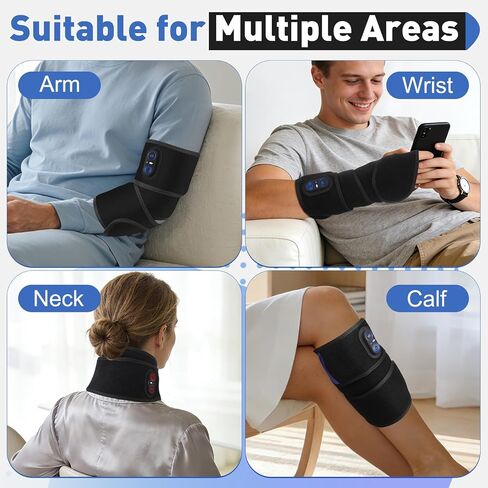 Cordless Arm Heating Pad Wrap with Red Light, 5000mAh Elbow Heating Pad Wrap, Fast Heating, Heated Elbow Arm Sleeve with 3 Heat & Timing Settings in Saudi Arabia