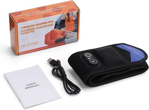 Cordless Arm Heating Pad Wrap with Red Light, 5000mAh Elbow Heating Pad Wrap, Fast Heating, Heated Elbow Arm Sleeve with 3 Heat & Timing Settings in Saudi Arabia
