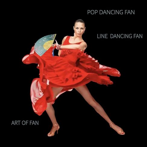 2025 New Folding Hand Fans, 8.4" Mysterious Oriental Stylish Vintage Bamboo Silk Fan. Ideal for Dancing, Party, Home Decor and Events （ 1Pack, Black in Kuwait