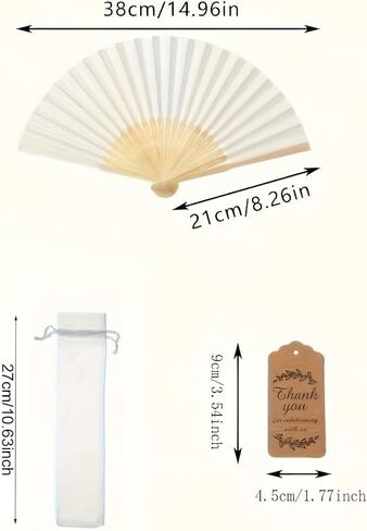 Foldable Handheld Fan Set, Wedding Gifts & Party Favors, Decorative Practical Fans for Wedding Party, 9 Pcs Set in Kuwait