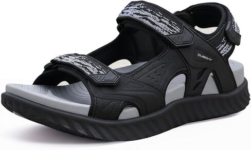 Queday Mens Hiking Sandals with Orthopedic Arch Support for Plantar Fasciitis Open Toe Comfortable Outdoor Walking Recovery Sandals Camping Beach Size 7-12 in Saudi Arabia