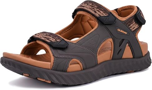 Queday Mens Hiking Sandals with Orthopedic Arch Support for Plantar Fasciitis Open Toe Comfortable Outdoor Walking Recovery Sandals Camping Beach Size 7-12 in Saudi Arabia