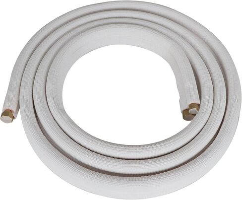 Findmall 50FT تكييف الهواء أنابيب النحاس تمديد خرطوم 3/8 "و 5/8" خراطيم النحاس المزدوجة معزولة خراطيم النحاس مناسبة لمكيف الهواء سبليت صغير in Kuwait