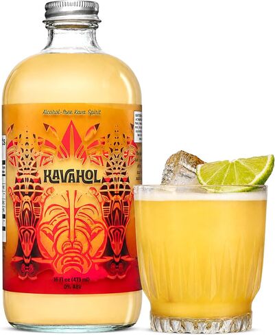 مشروب الكافا، زنجبيل ناري بروح الكافا غير كحولي، 0.0% ABV، مستخلص الكافا النبيل 250 مجم لكل وجبة (10 حصص، 16 أونصة سائلة) in Kuwait